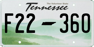TN license plate F2236O