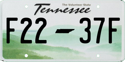 TN license plate F2237F