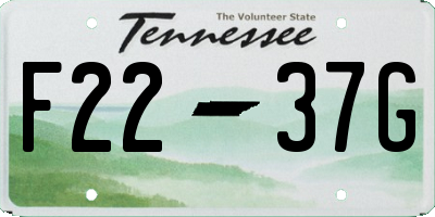 TN license plate F2237G
