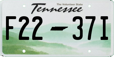TN license plate F2237I