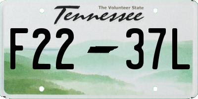 TN license plate F2237L