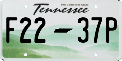 TN license plate F2237P