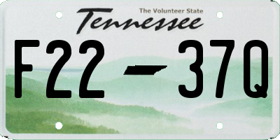 TN license plate F2237Q