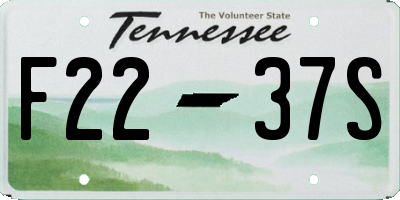 TN license plate F2237S