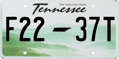 TN license plate F2237T