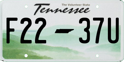 TN license plate F2237U
