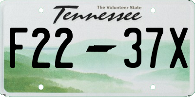 TN license plate F2237X