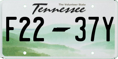 TN license plate F2237Y