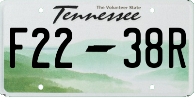 TN license plate F2238R