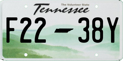 TN license plate F2238Y