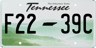 TN license plate F2239C