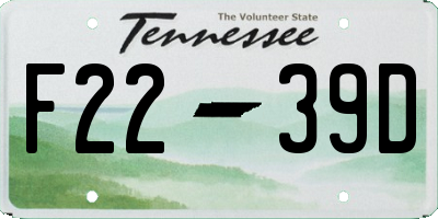 TN license plate F2239D