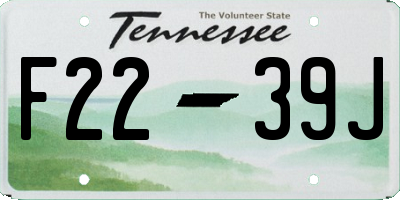TN license plate F2239J