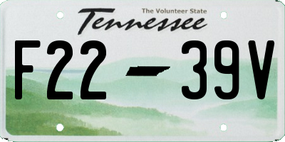 TN license plate F2239V