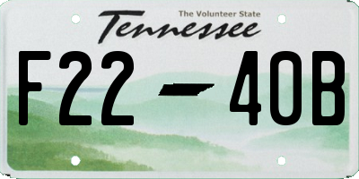 TN license plate F2240B