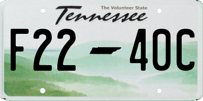 TN license plate F2240C