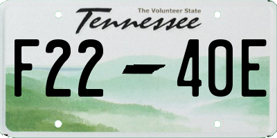 TN license plate F2240E