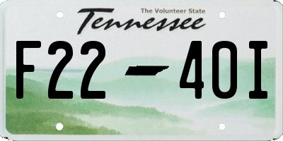 TN license plate F2240I
