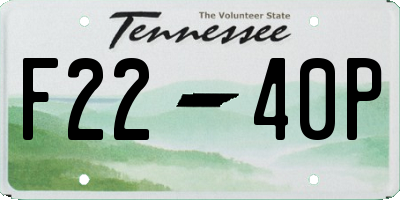 TN license plate F2240P