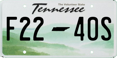 TN license plate F2240S