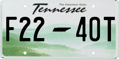 TN license plate F2240T