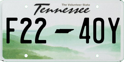 TN license plate F2240Y