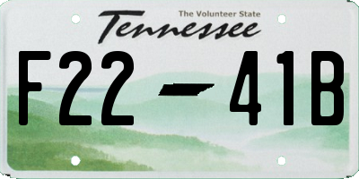TN license plate F2241B
