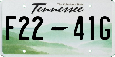 TN license plate F2241G