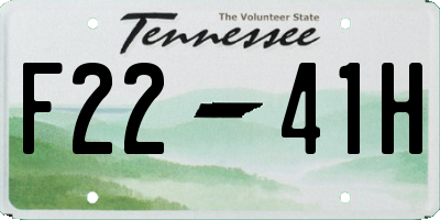 TN license plate F2241H