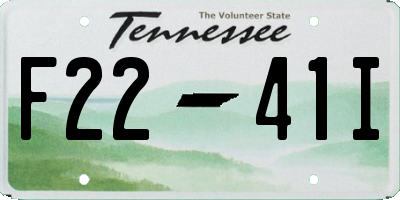 TN license plate F2241I