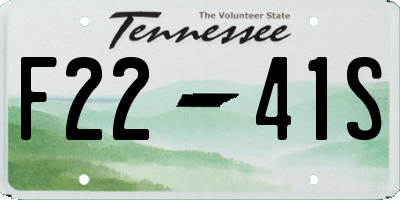 TN license plate F2241S