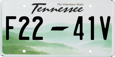 TN license plate F2241V