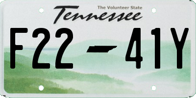 TN license plate F2241Y