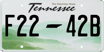 TN license plate F2242B