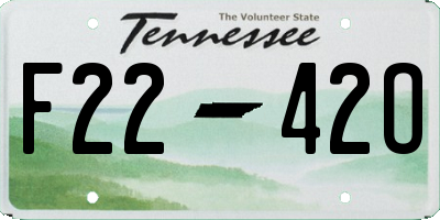 TN license plate F2242O