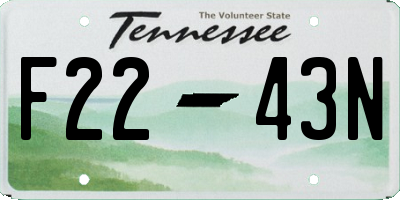 TN license plate F2243N