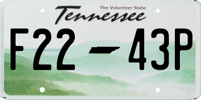 TN license plate F2243P
