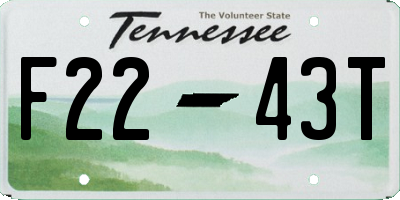 TN license plate F2243T
