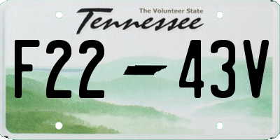TN license plate F2243V
