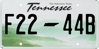 TN license plate F2244B