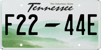 TN license plate F2244E