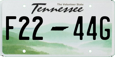TN license plate F2244G
