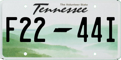 TN license plate F2244I