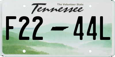 TN license plate F2244L