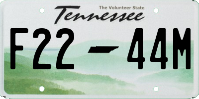 TN license plate F2244M