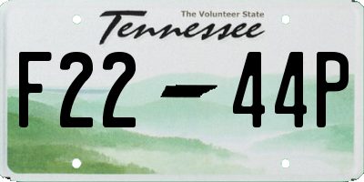 TN license plate F2244P