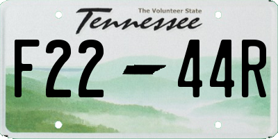 TN license plate F2244R