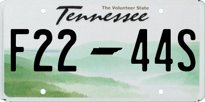 TN license plate F2244S