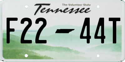 TN license plate F2244T