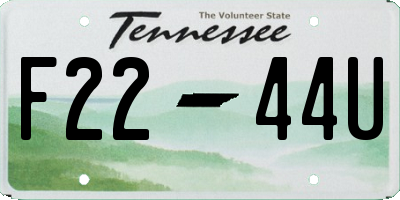 TN license plate F2244U